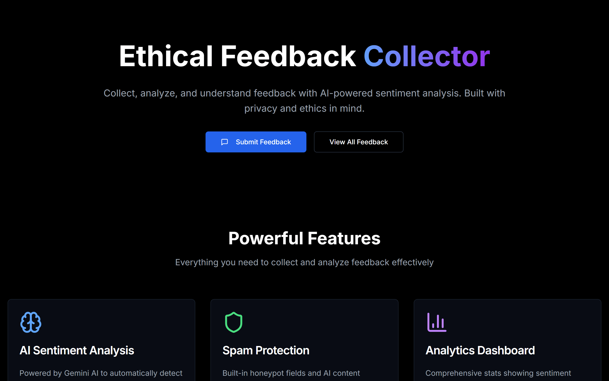 Ethical Feedback Collector project
